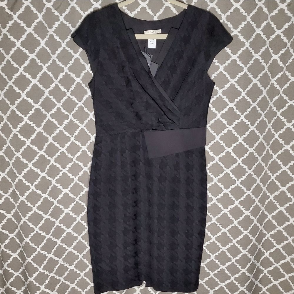 NEW Vipart Black Herringbone Dress 42
